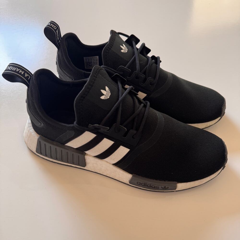 adidas NMD_R1 Primeblue Black White Gray Size 9 Low Top Sneakers Shoes GZ9258 - Picture 4 of 12